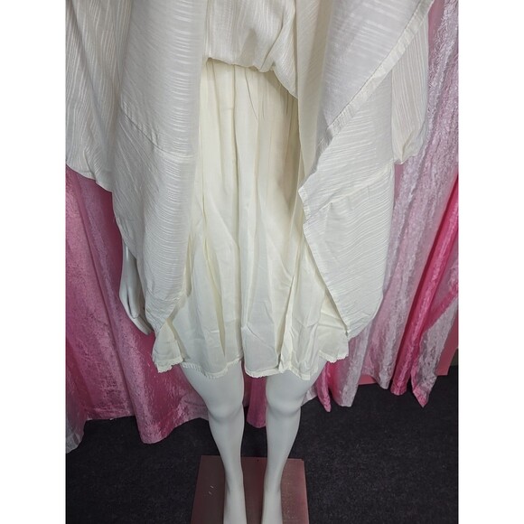 Anthropologie Mahalia Bohemian Floral Embroidered Cream Mini Dress Size Small - Picture 7 of 16